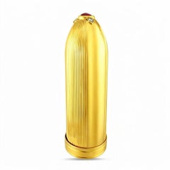 Cartier 14K Yellow Gold Ruby and Diamond Lipstick Case