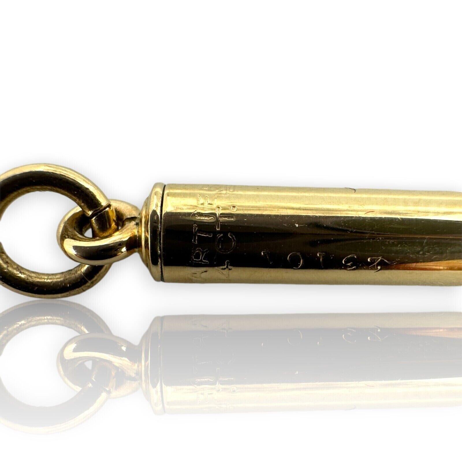 Art Deco CARTIER 14k Yellow Gold Toothpick Pendant Late Deco Early Retro 1930s Rare