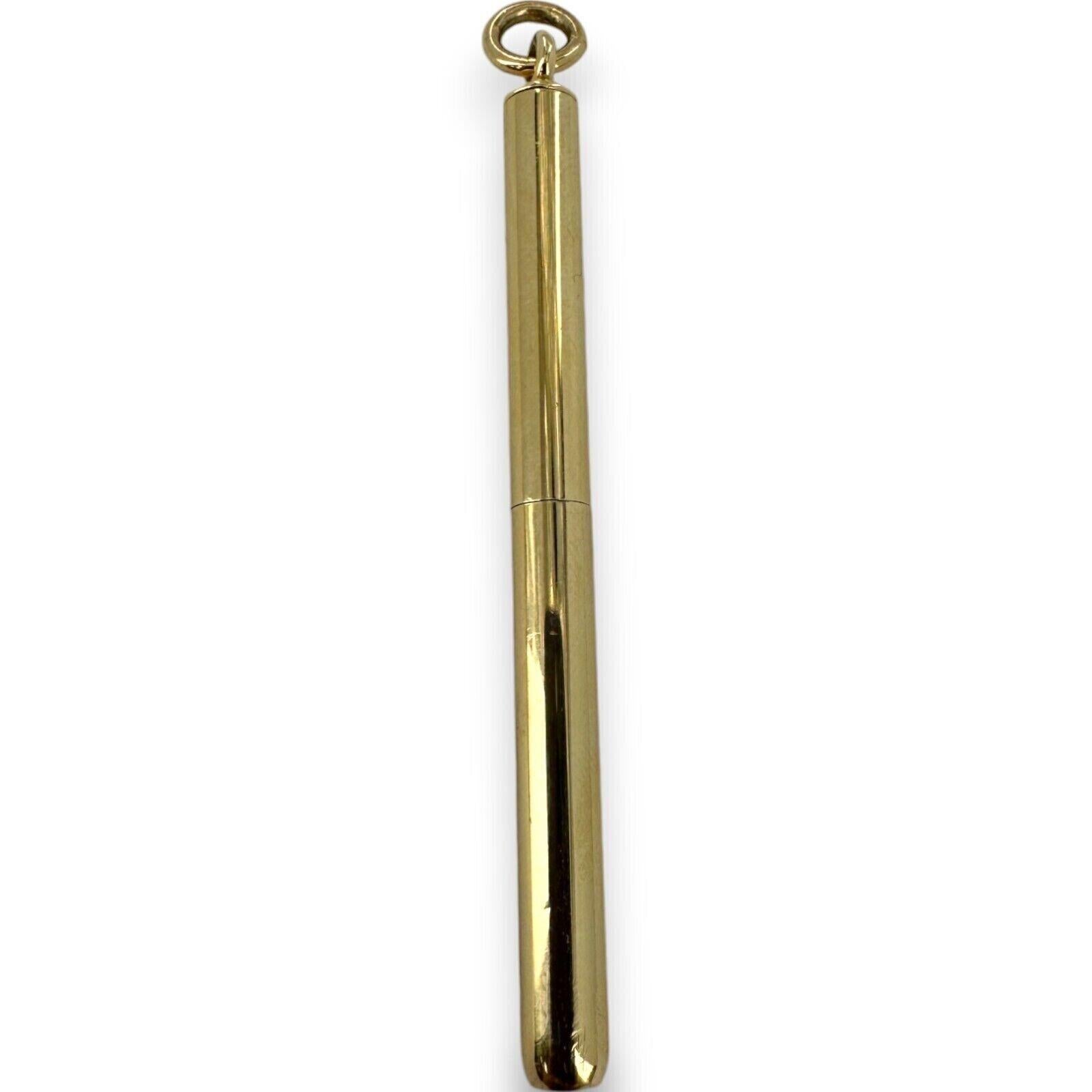 CARTIER 14k Yellow Gold Toothpick Pendant Late Deco Early Retro 1930s Rare 1