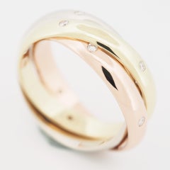 Cartier 15 Diamonds Star Trinity Ring 3G 53 US 6.75