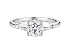 Cartier 1,50 Karat runder Brillant Diamant Platin Verlobungsring