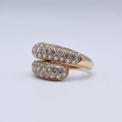 Cartier 1.50ct Diamond Pavé Bypass Gold Ring