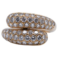 Cartier 1.50ct Diamond Pavé Bypass Gold Ring