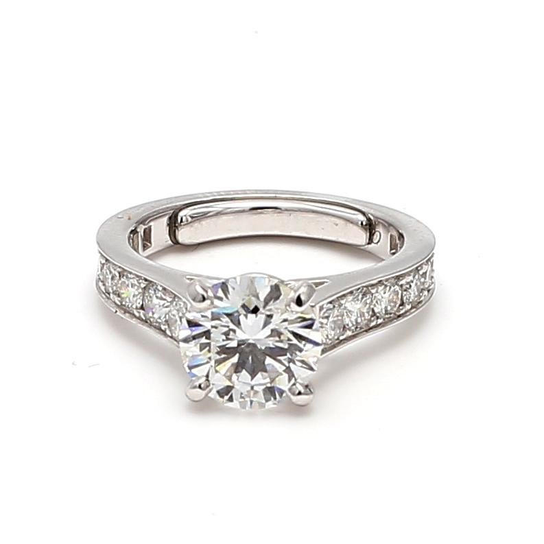 Designer:
CARTIER


Title:
Cartier 1.51 Carat Round Brilliant D VVS1 Diamond Platinum Engagement Ring


Style:
Engagement


Metal:
Platinum


Gemstone 1:
1.51 Carat Diamond


Number of Stones:
1


Color:
D


Clarity:
VVS1


Shape:
Round