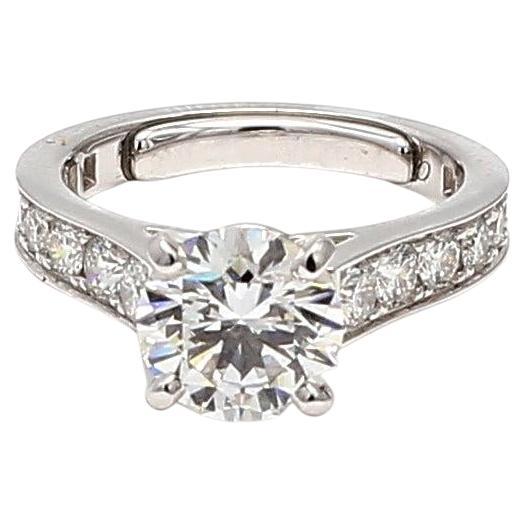 Cartier 1.51 Carat Round Brilliant D VVS1 Diamond Platinum Engagement Ring