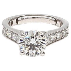 Cartier 1,51 Carati Anello di fidanzamento in platino con diamanti tondi e brillanti D VVS1