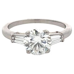 Cartier 1.52 Carat Round Brilliant Shape F-VS2 Diamond Platinum Engagement Ring