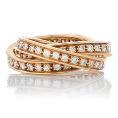 Cartier 1.55 Carat Diamond Trinity Rolling Ring in 18k Yellow Gold