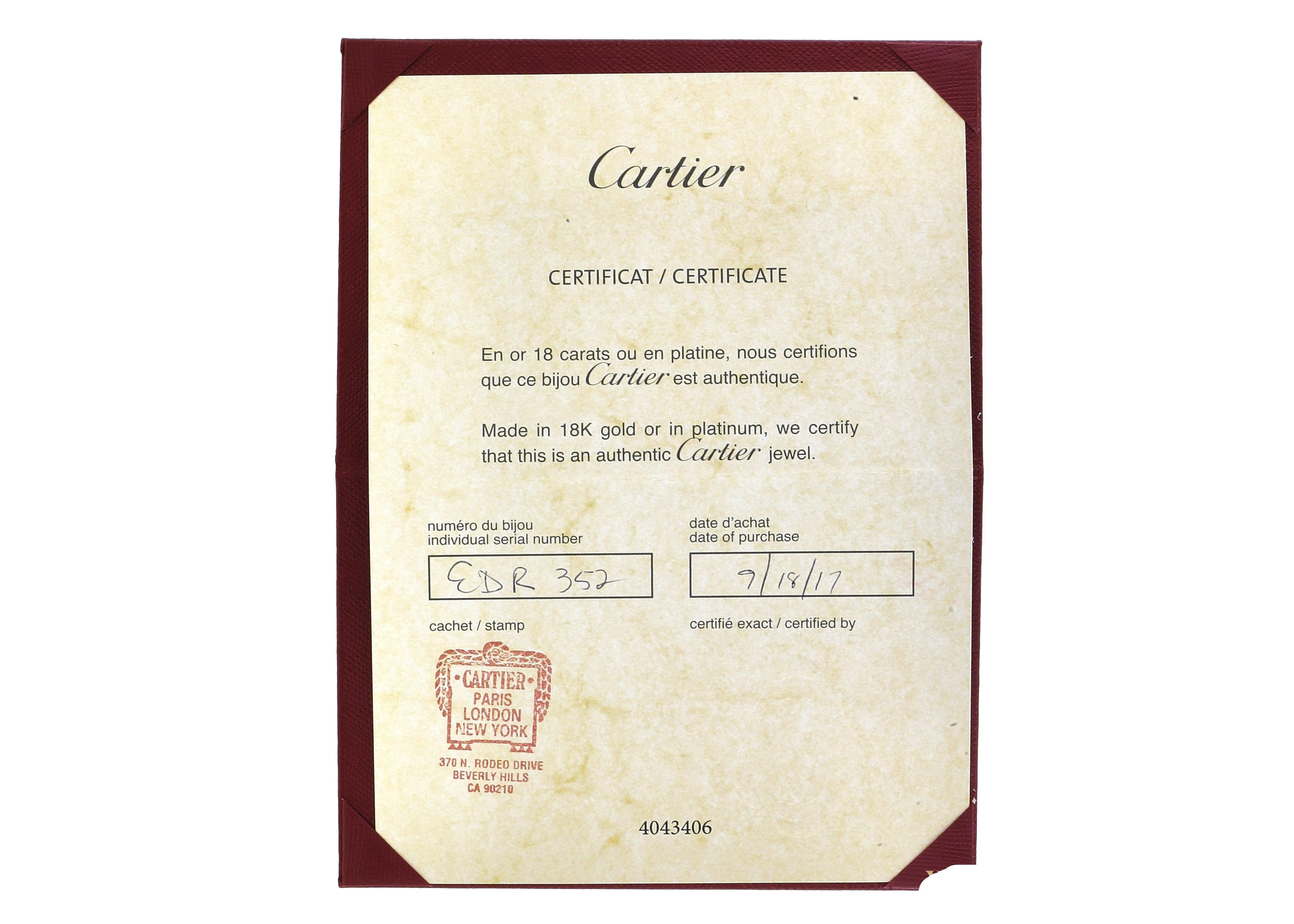 Cartier 1.63 Carat Round Brilliant G VS1-VVS2 Diamond Platinum Engagement Ring 5