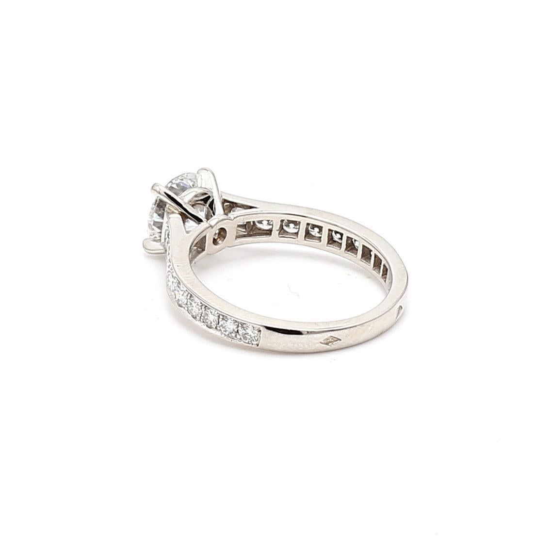 Cartier 1.63 Carat Round Brilliant G VS1-VVS2 Diamond Platinum Engagement Ring 10