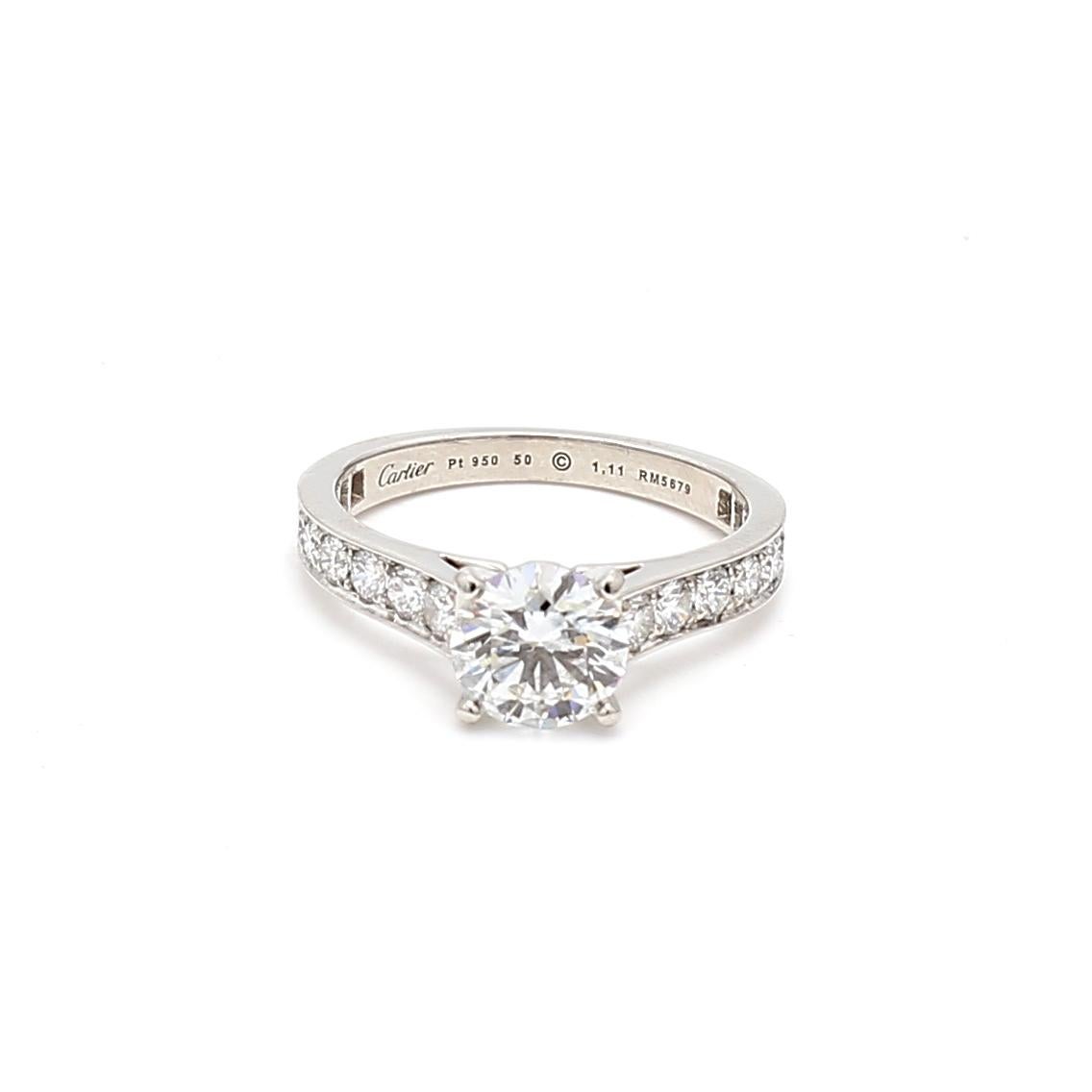 Designer:
CARTIER
Title:
Cartier 1.63 Carat Round Brilliant G VS1-VVS2 Diamond Platinum Engagement Ring With Cartier Certificate
Style:
Engagement
Metal:
Platinum
Gemstone 1:
0.52 Carat Diamond
Number of Stones:
18
Color:
G
Clarity:
VS1
Shape:
Round