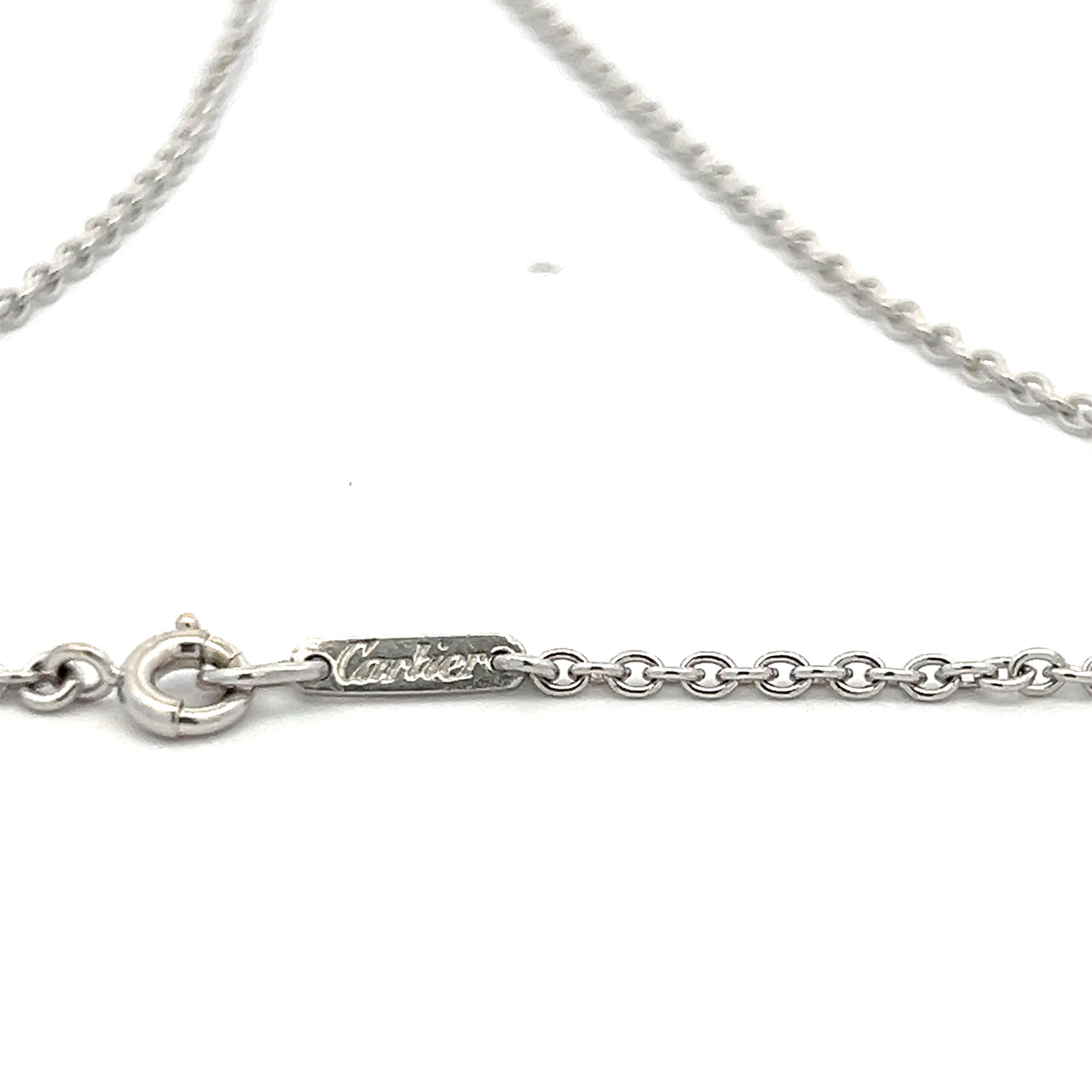 Scudo Cartier 1,65 carati a forma di scudo D SI1 Collana con diamante in platino in vendita