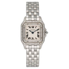 Cartier 1660 Diamond and 18K White Gold Ladies Watch