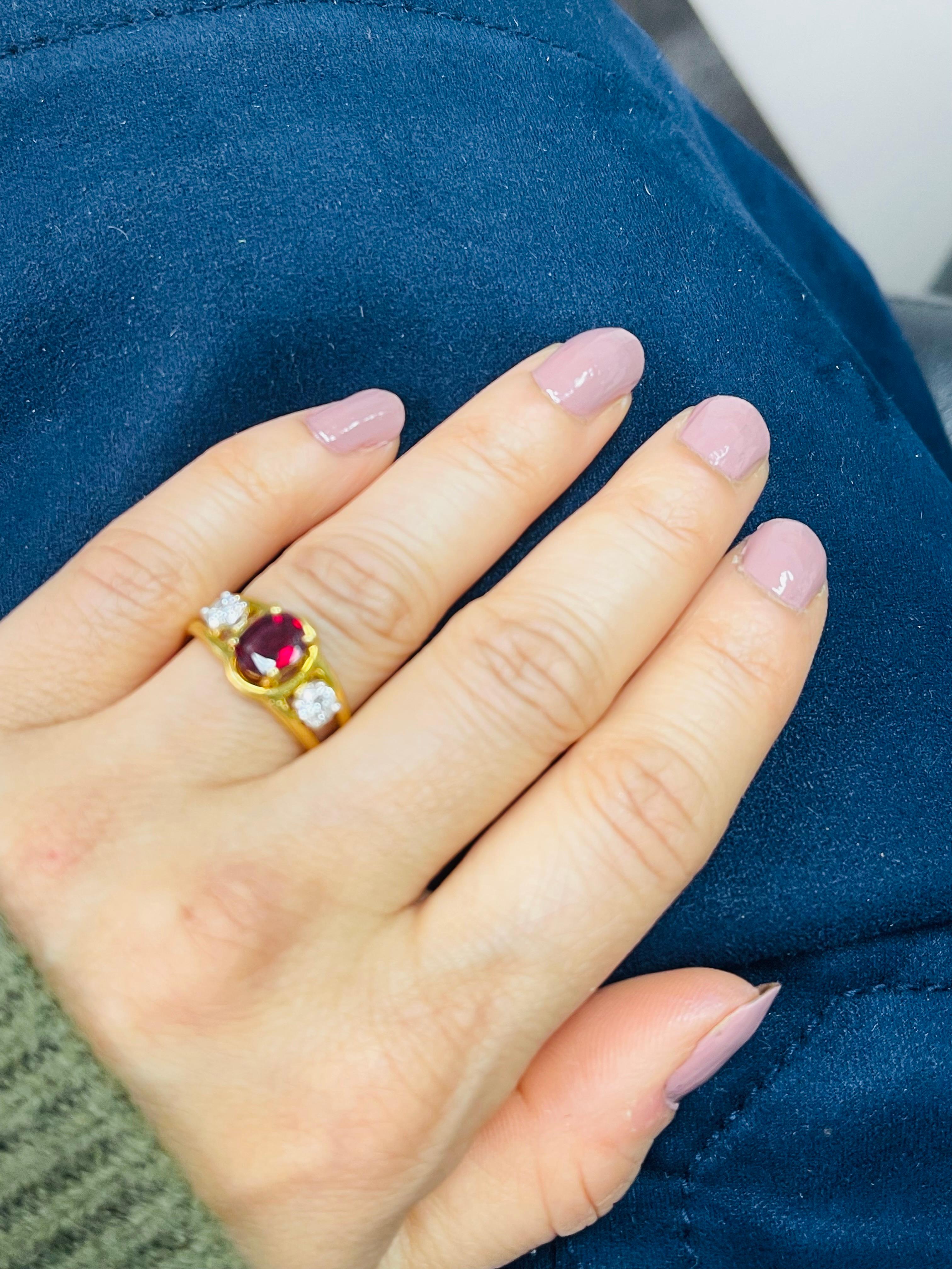  Cartier 1.70 Carat Natural Oval Ruby Heat and White Diamond Ring in 18 Karat. 5