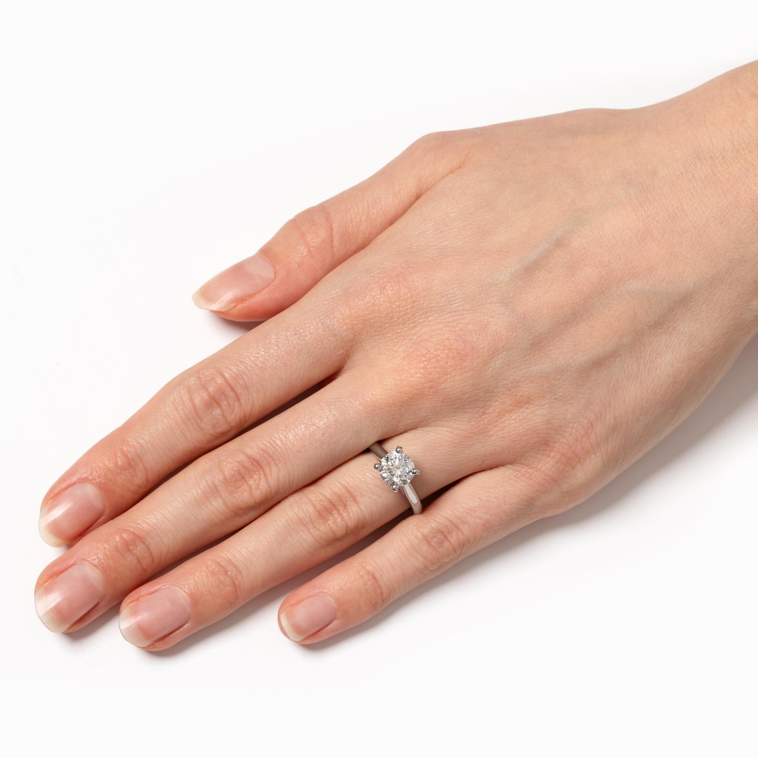 Cartier 1.70ct Diamond ‘1895’ Solitaire Ring In Good Condition For Sale In London, GB