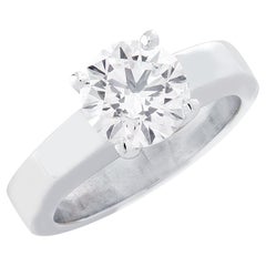 Cartier 1.70ct Round Brilliant Cut Diamond Solitaire Engagement Ring