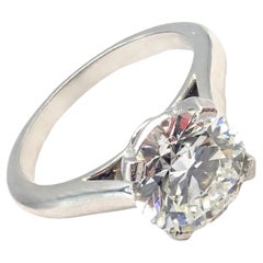 Cartier 1.70ct VVS1 H Color Diamond Solitaire Engagement Platinum Ring