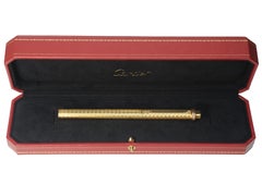 Cartier 18 Carat Gold Plated Trinity Vendome Ballpoint Pen With Cartier Box