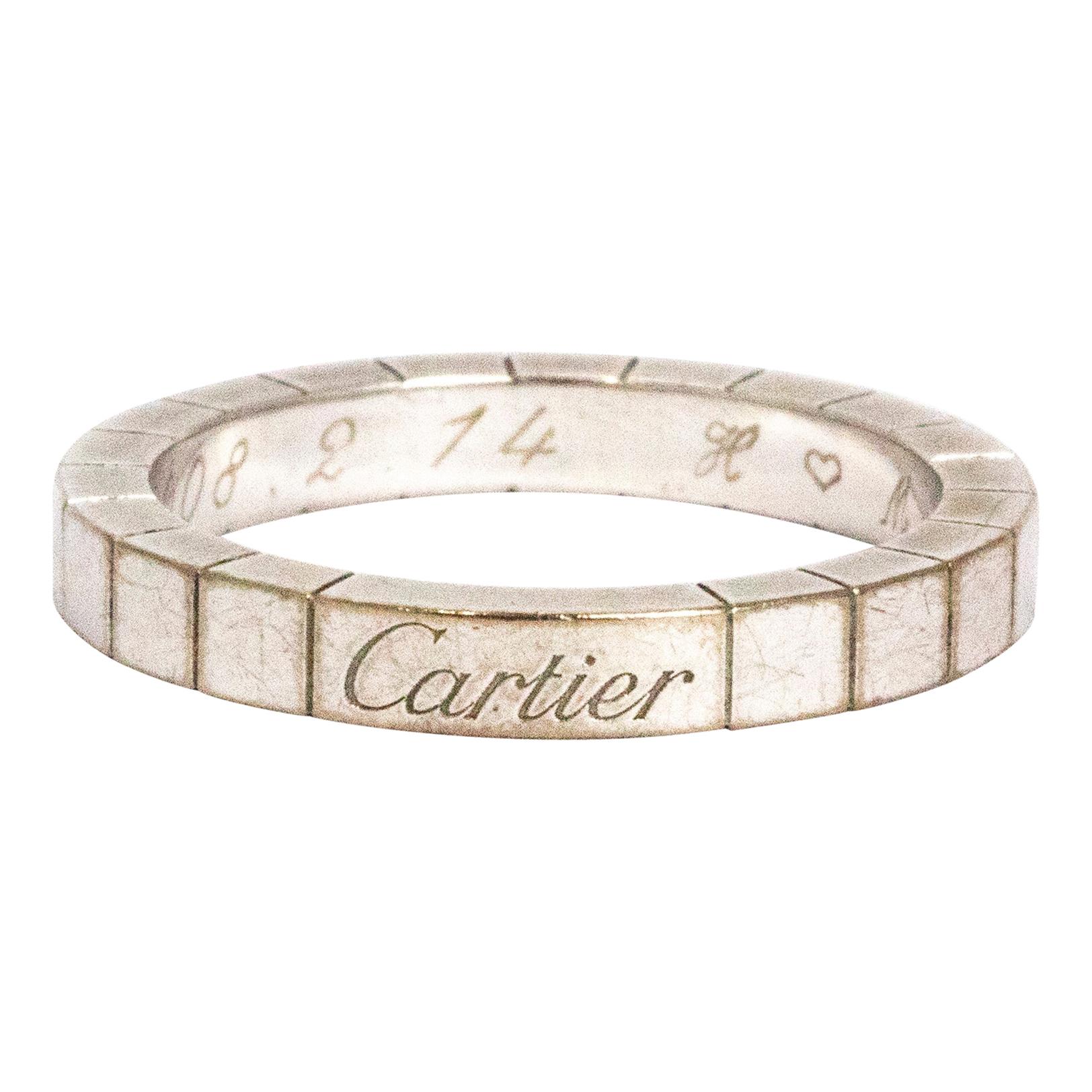 Cartier 18 Karat Weißgold 'Lanieres' Bandring im Angebot