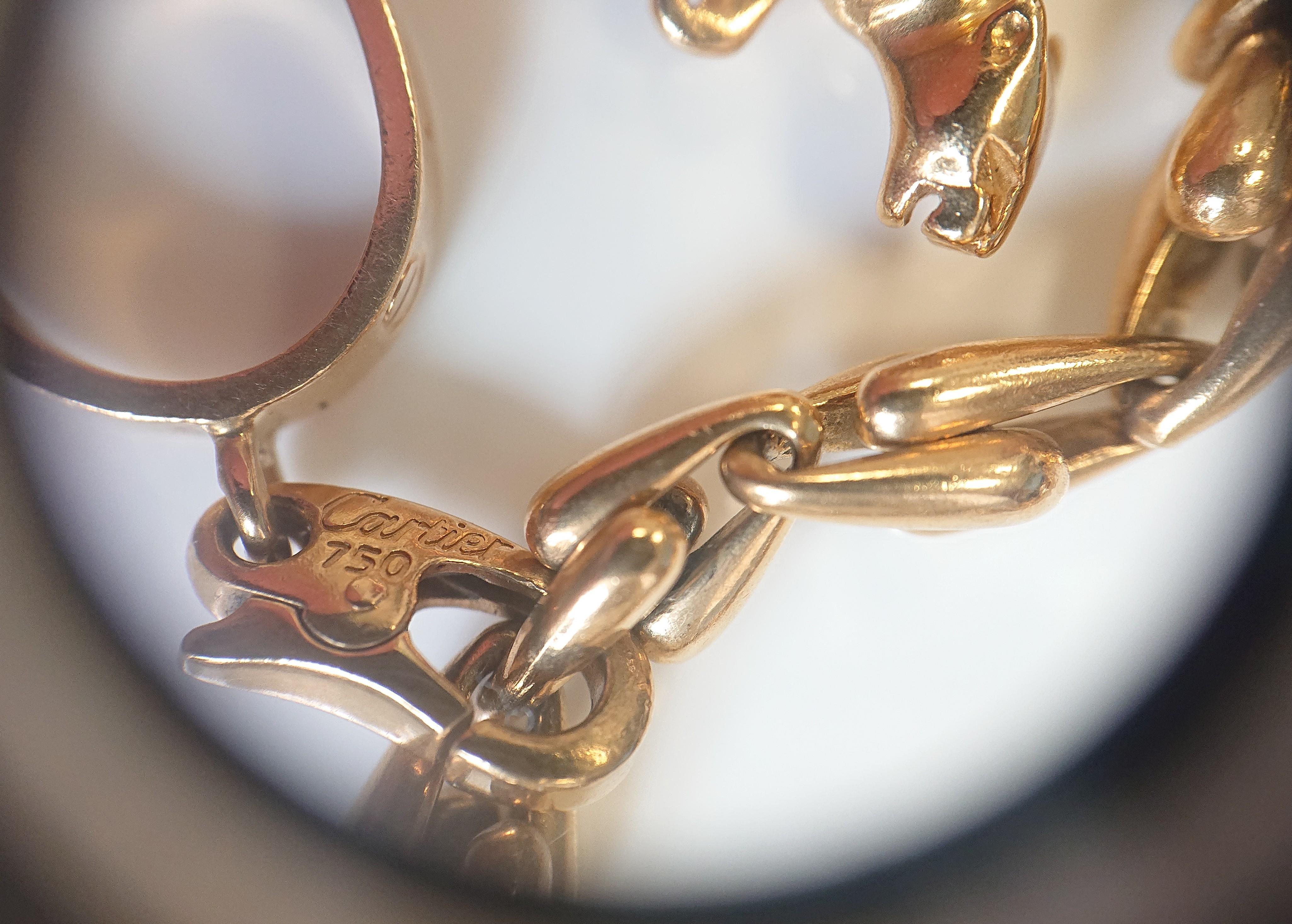 Cartier 18 Carat Yellow Gold 5 Charm Bracelet 1