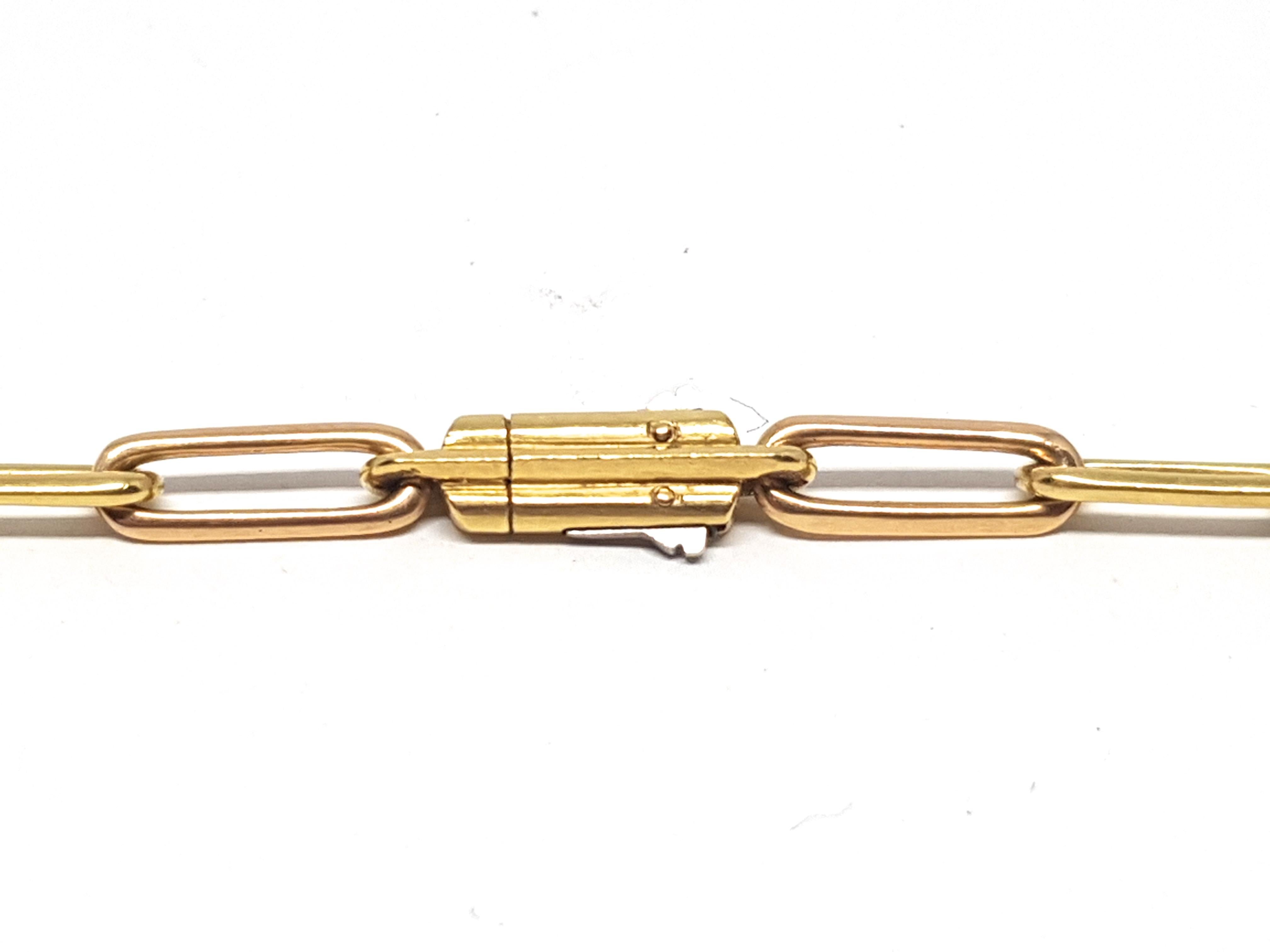Cartier 18 Karat 3-Color Gold White Diamond Necklace Watch Pendant 10