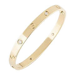 Cartier 18 Karat 4 Diamonds Yellow Gold Love Bracelet
