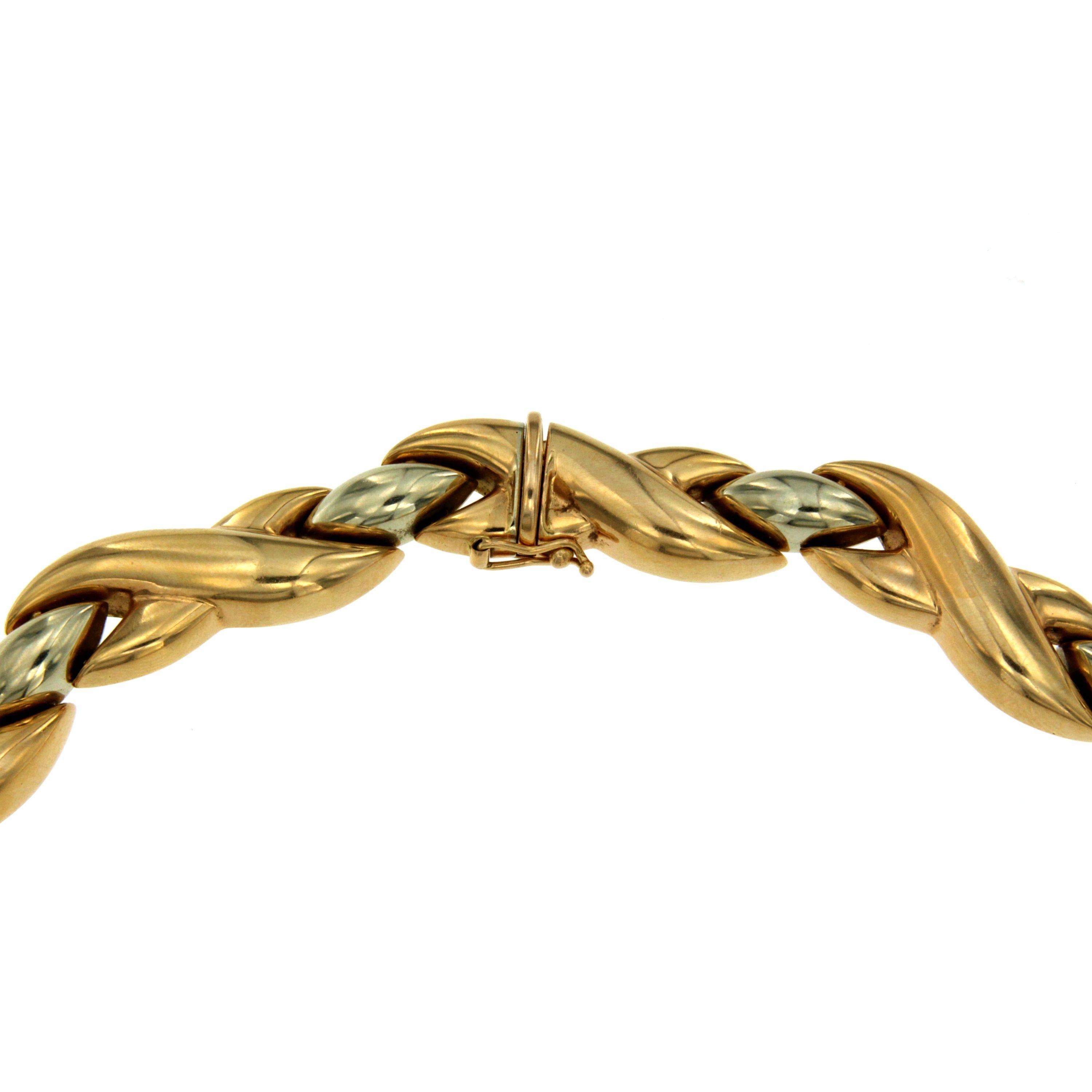 Cartier 18 Karat Bi-Color Gold Link Necklace 2
