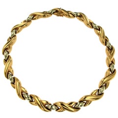 Cartier 18 Karat Bi-Color Gold Link Necklace