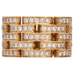 Cartier 18 Karat Gold and Diamond Panthere Ring