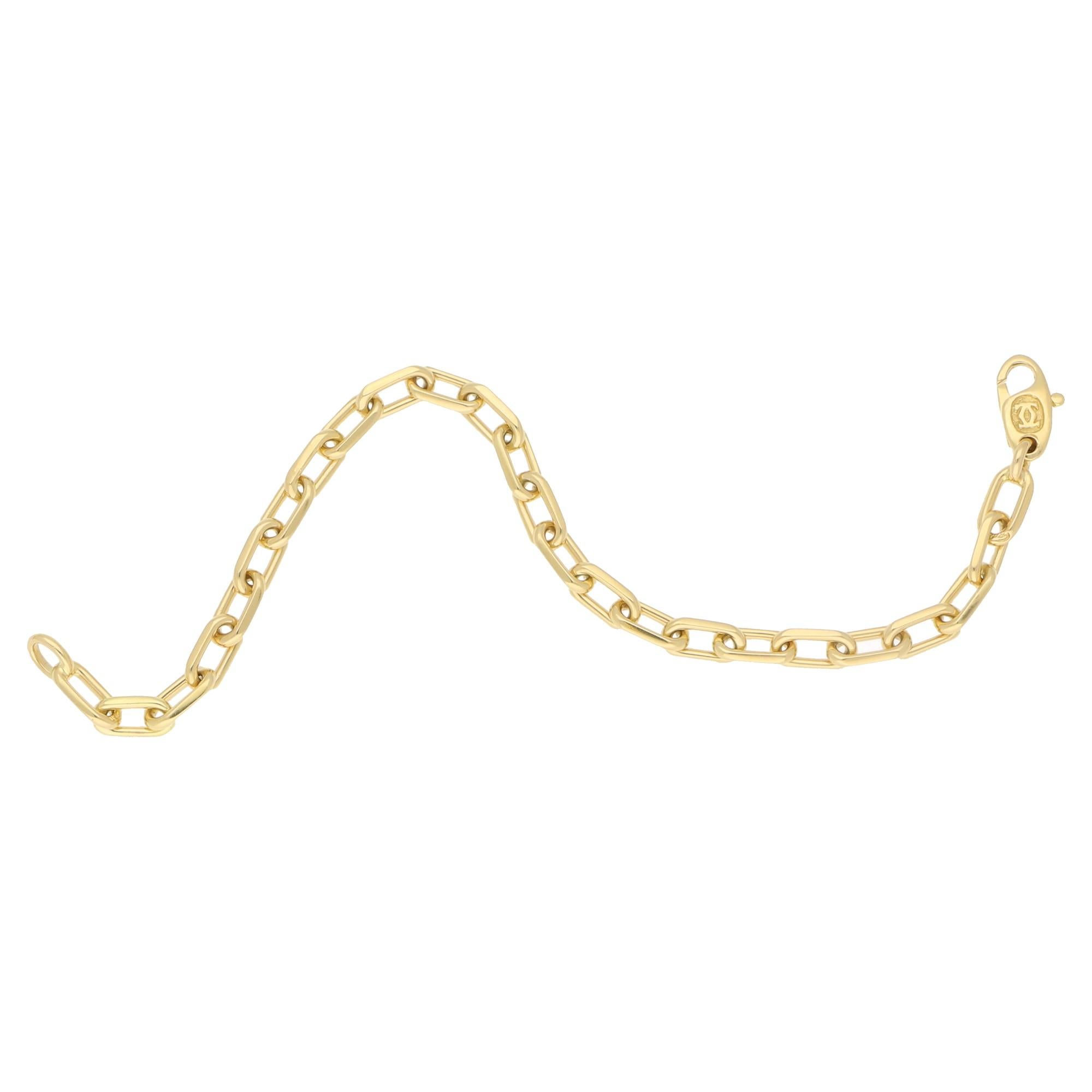 Women's or Men's Cartier 18 Karat Gold Chain Link Bracelet