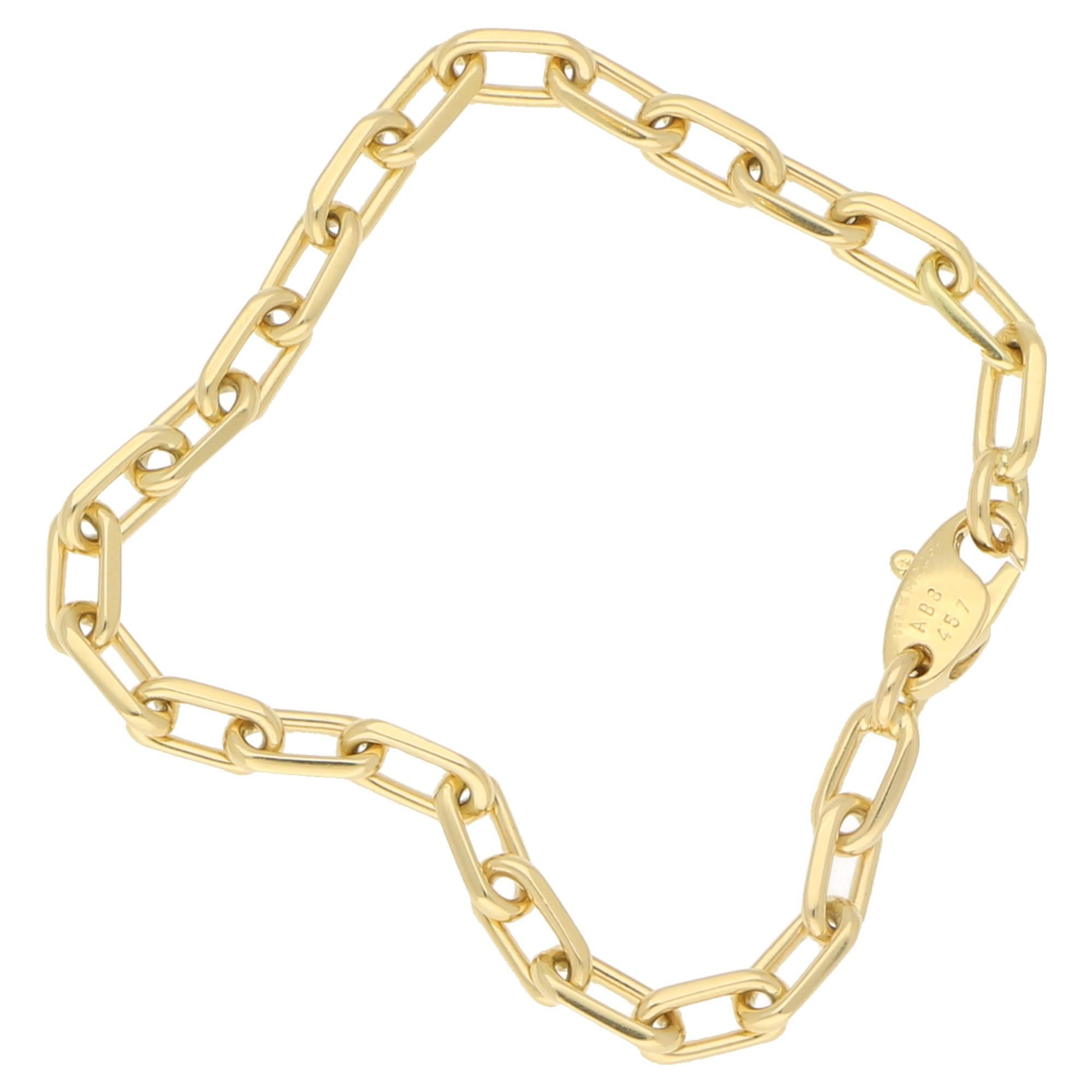 Cartier 18 Karat Gold Chain Link Bracelet