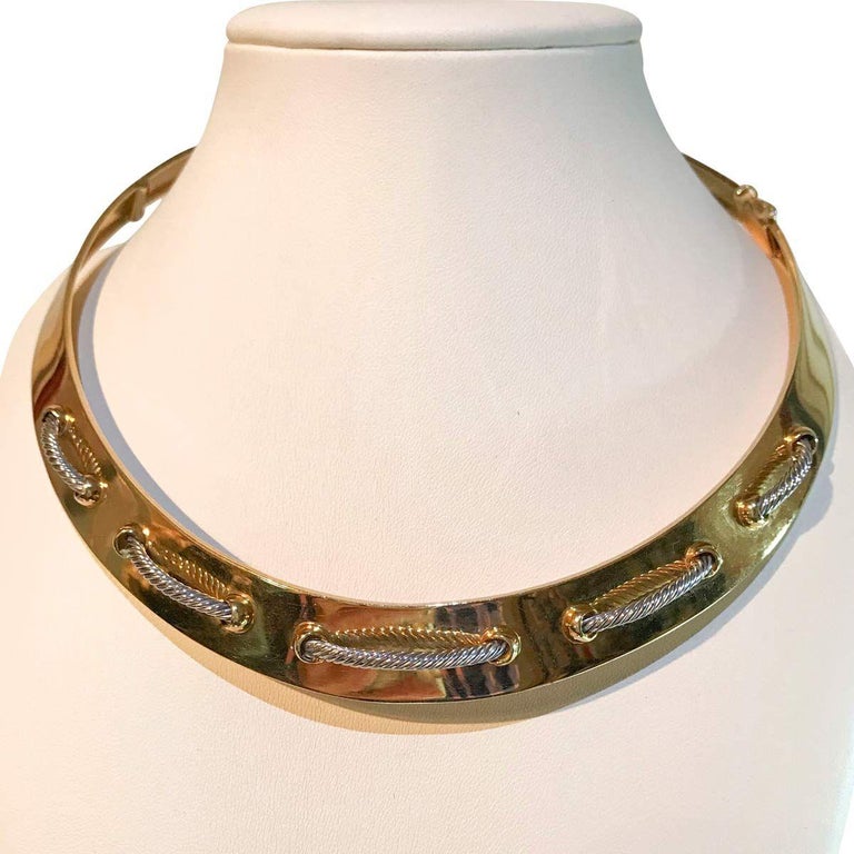 Cartier 18 Karat Gold Collar Necklace For Sale at 1stdibs