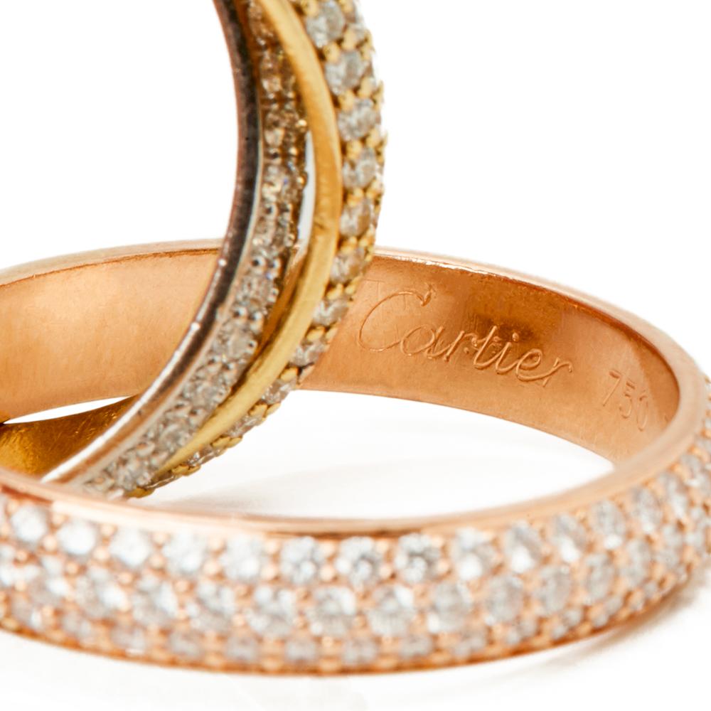 Women's Cartier 18 Karat Gold Diamond Classic Trinity Ring
