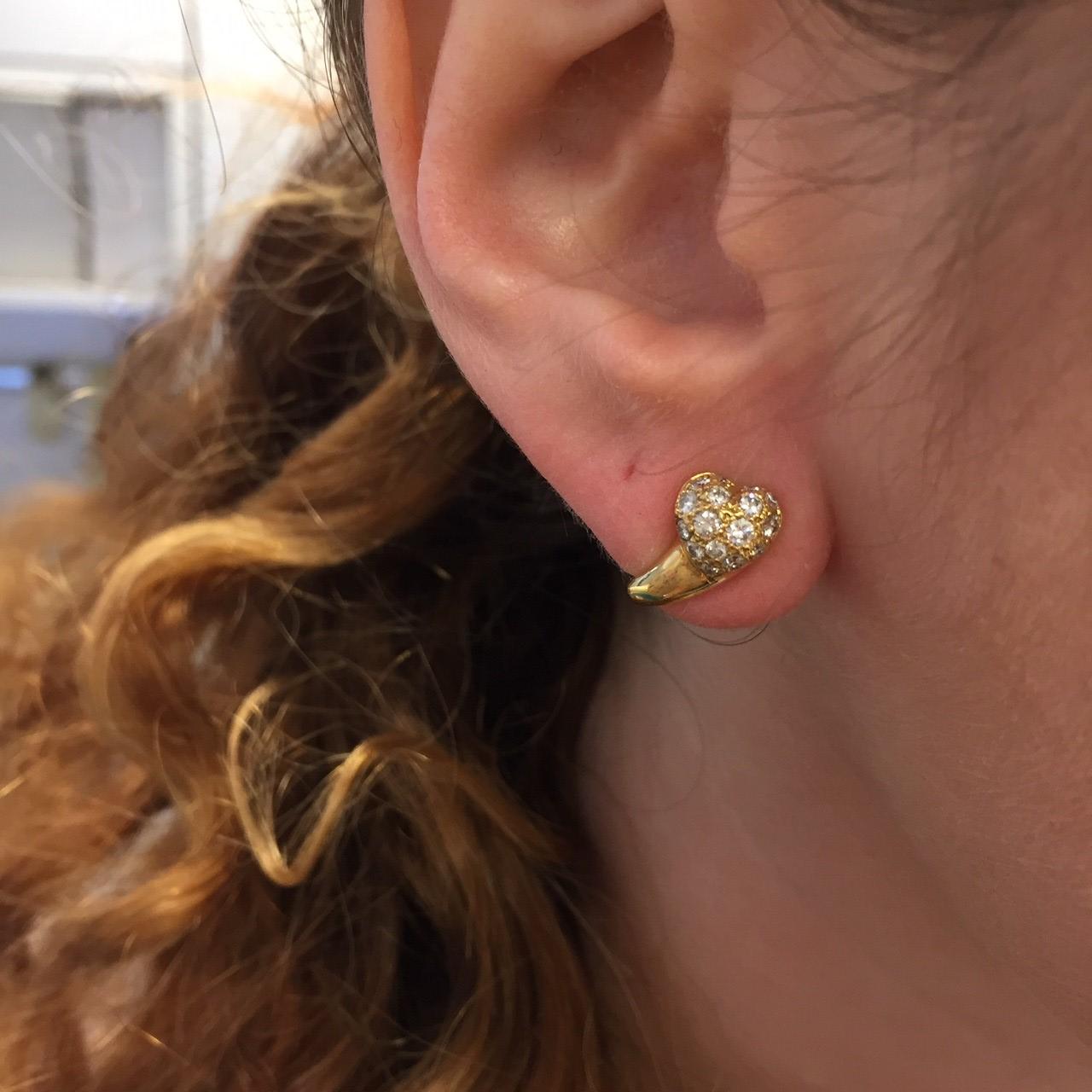 cartier earrings heart