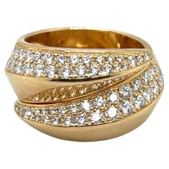 Cartier 18 Karat Gold Diamond "Panthère Griffe" Ring, 2000s
