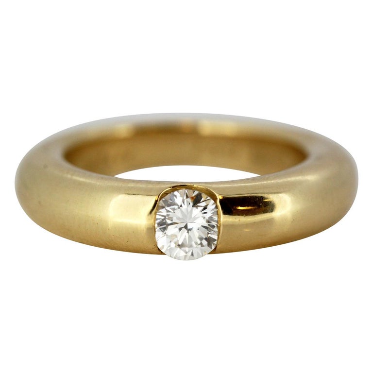 Cartier 18 Karat Gold Diamond Ring For Sale at 1stdibs