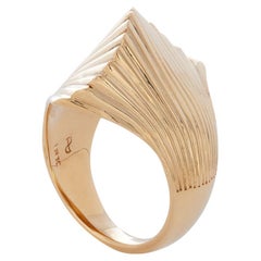 Cartier 18 Karat Gold Fluted Dome Ring