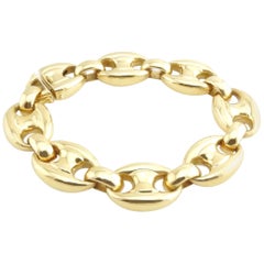 Vintage Cartier 18 Karat Gold Heavy Anchor Link Mariner Bracelet