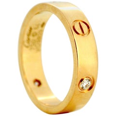 Cartier 18 Karat Gold Love Ring with Diamonds