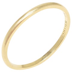 Cartier 18 Karat Gold Minimalist Ring, Wedding Band