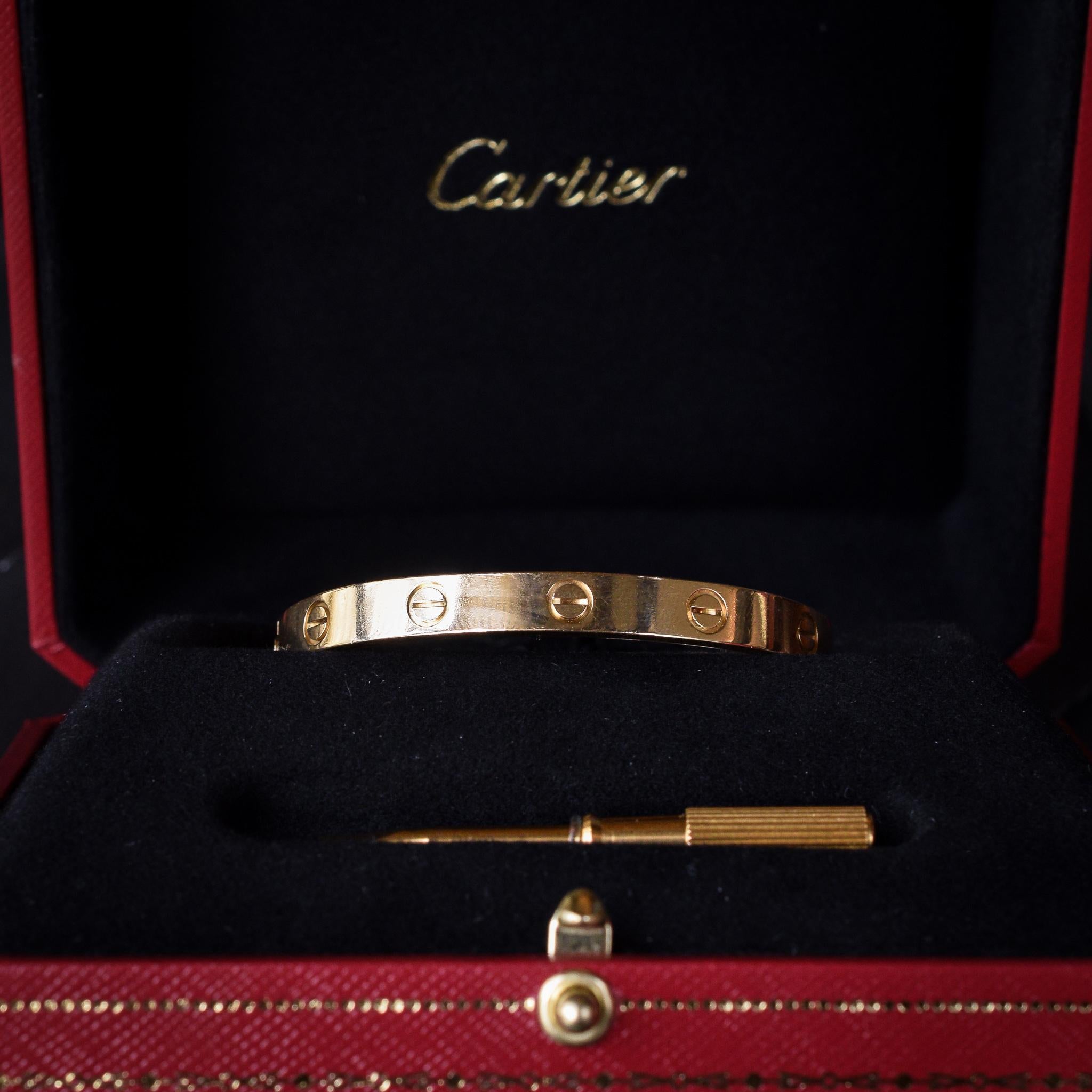 Cartier 18 Karat Gold New Style Love Bangle 7