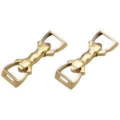 Cartier 18 Karat Gold Stirrup Cufflinks