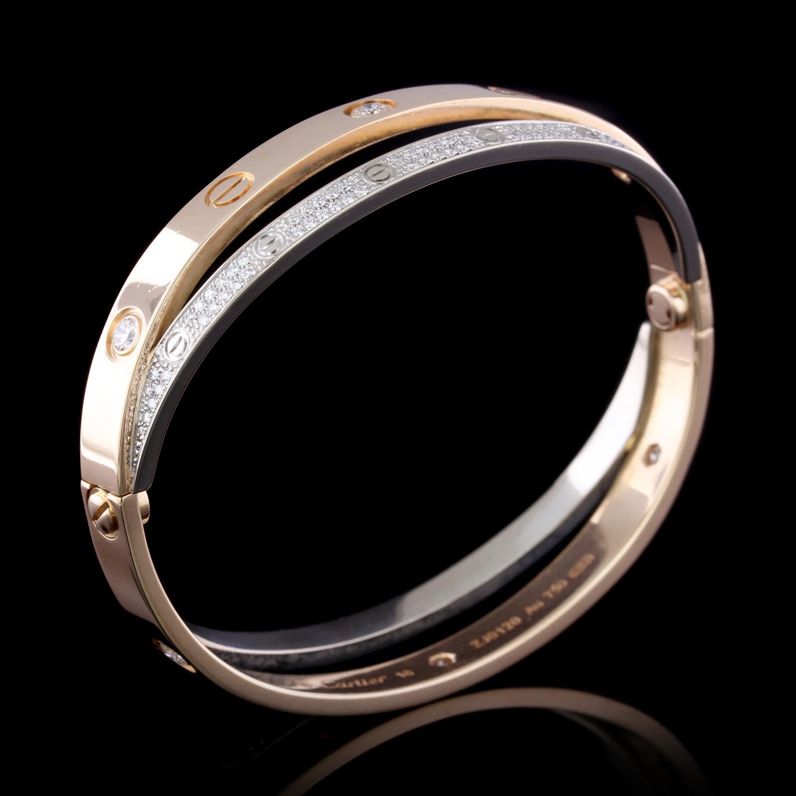 cartier love bracelet pink diamonds