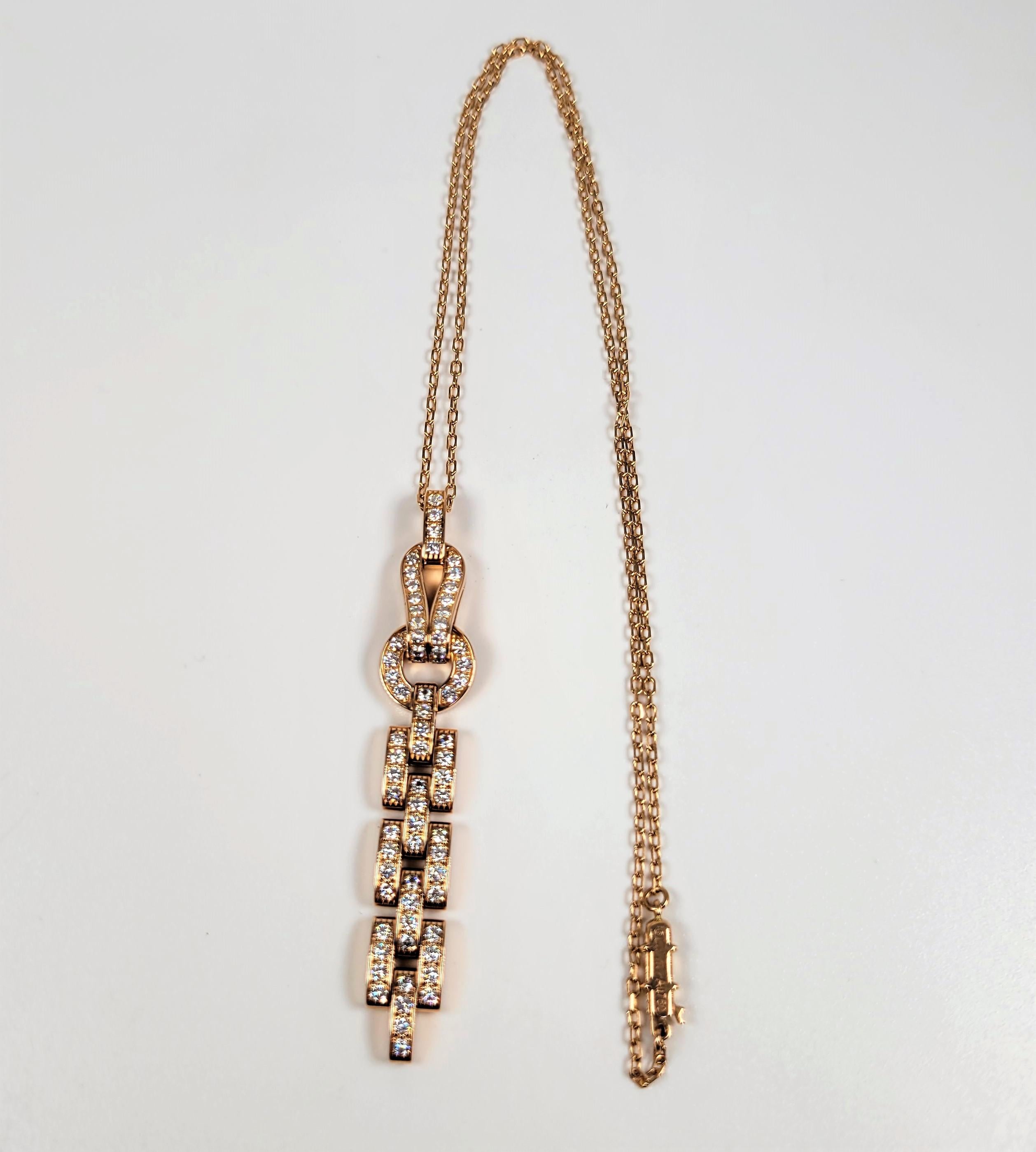 Cartier 18 Karat Rose Gold Agrafe Necklace 1