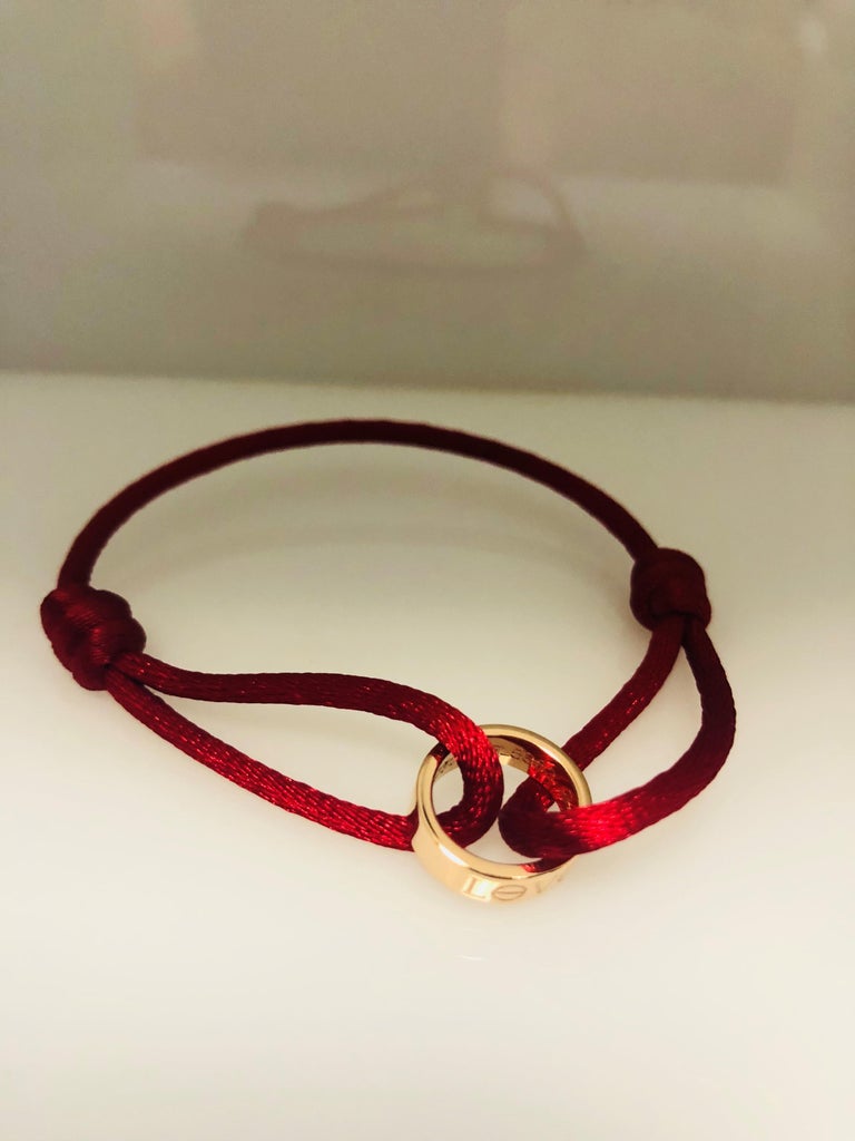 Cartier 18 Karat Rose Gold Charity Love Pendant Silk Chord Bracelet at  1stDibs | cartier charity love bracelet, cartier love charity bracelet, cartier  charity bracelet