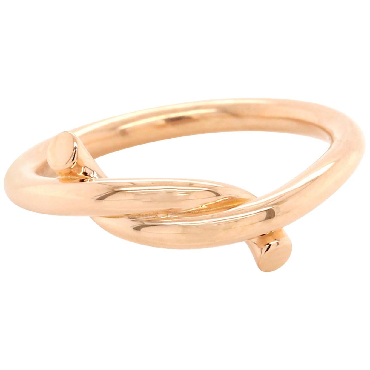 Cartier 18 Karat Rose Gold Entrelaces Ring