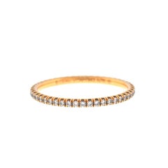 Cartier 18 Karat Rose Gold Etincelle Diamond Wedding Eternity Band Ring