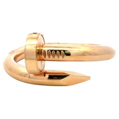 Cartier 18 Karat Rose Gold Juste Un Clou Bracelet with Certificate