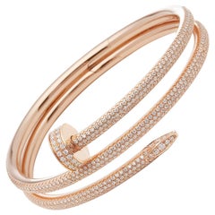 Cartier 18 Karat Rose Gold Juste Un Clou Diamond Bracelet