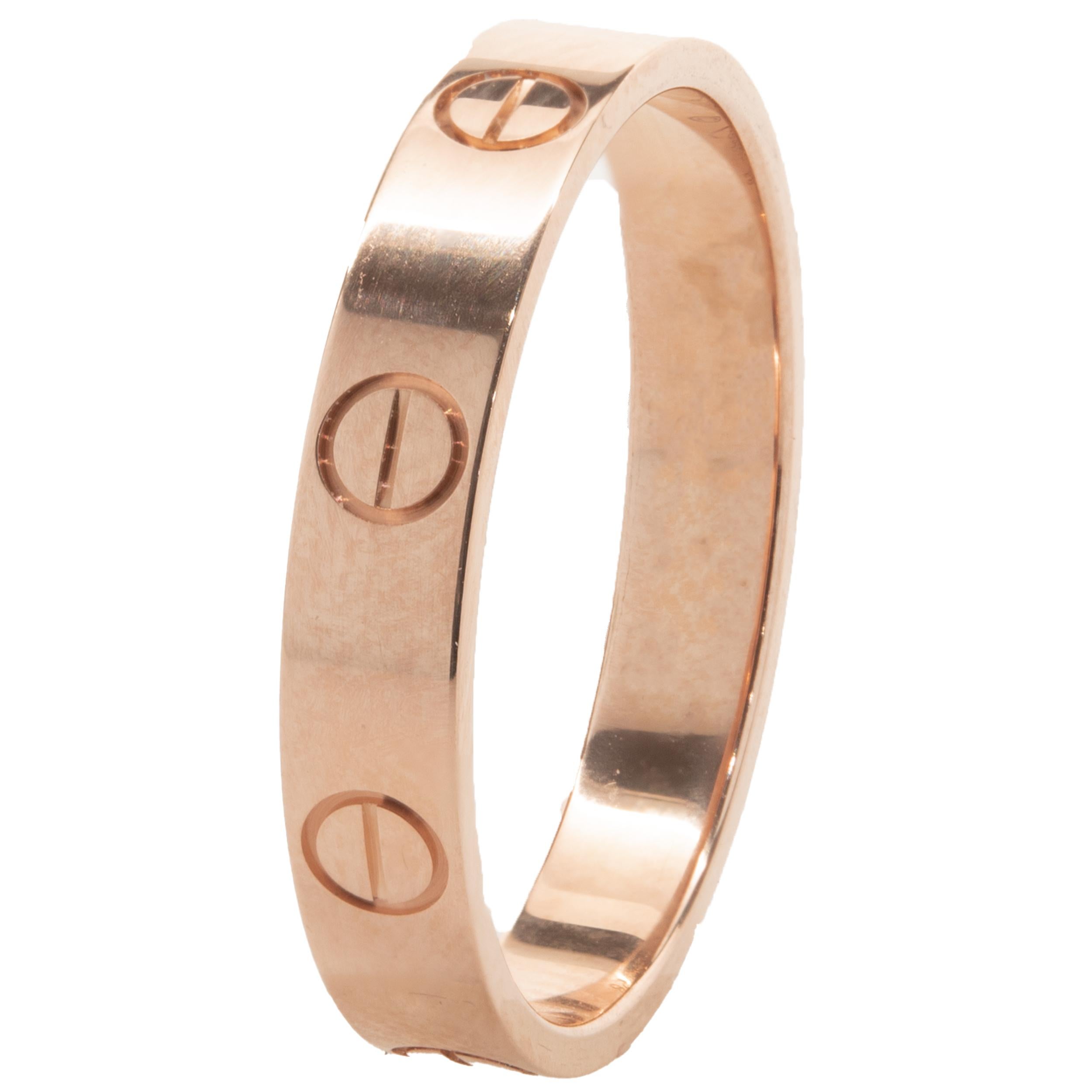 Women's or Men's Cartier 18 Karat Rose Gold Love Band